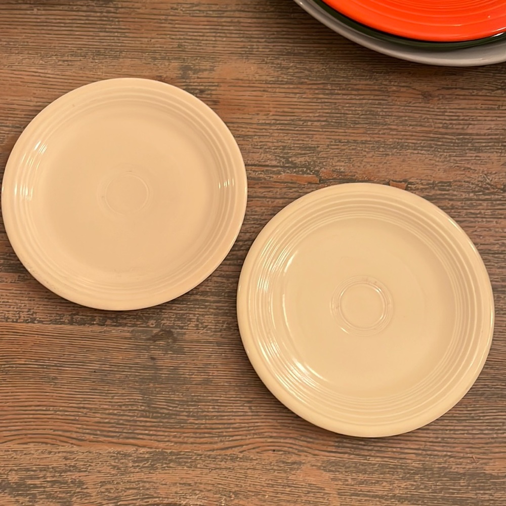 Genuine Old Ivory Salad Plates… set of 2.
